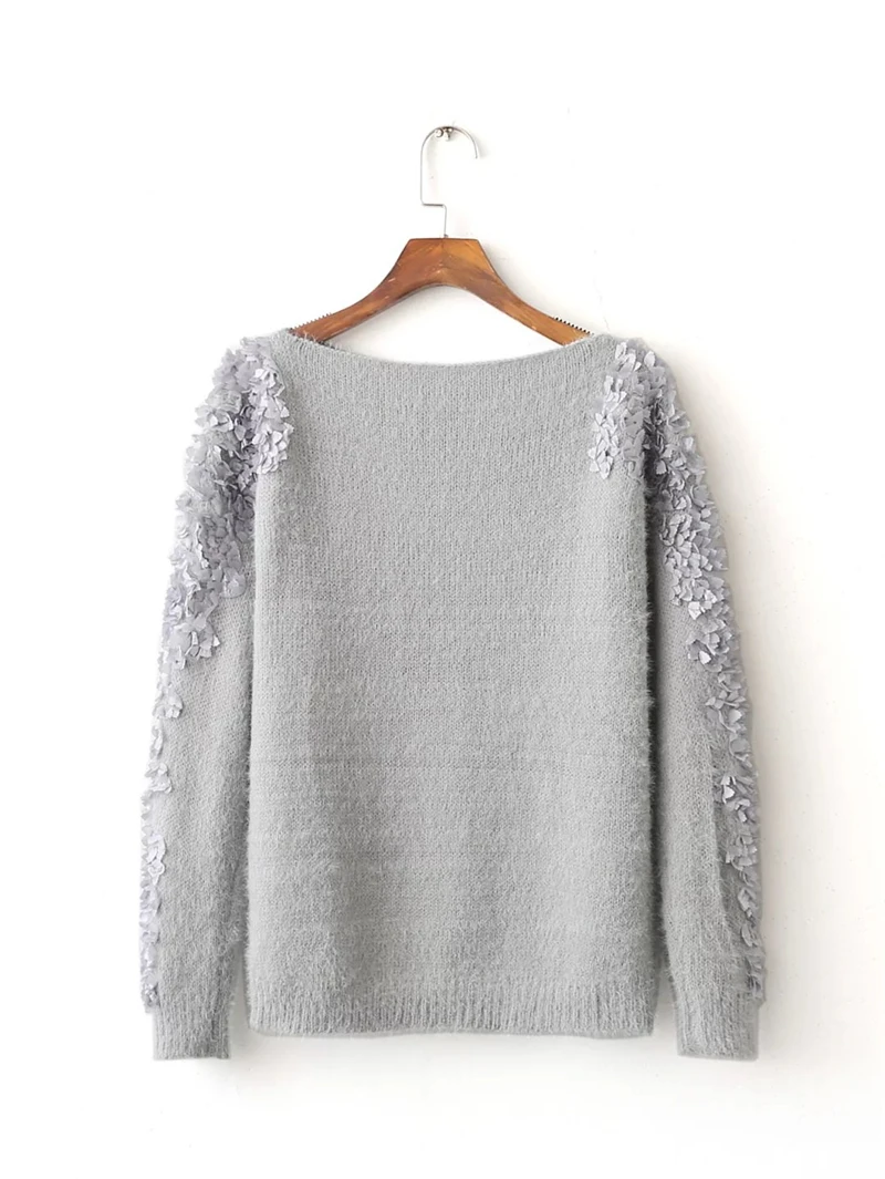 LUNDUNSHIJIA осень зима имитация норки кашемировый свитер женский свободный вязаный пуловер серый белый свитер для женщин