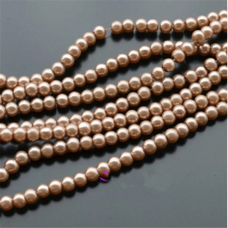 Loose 3mm 10mm Lt Coffee Color Fake Pearl Diy Hand Craft Round