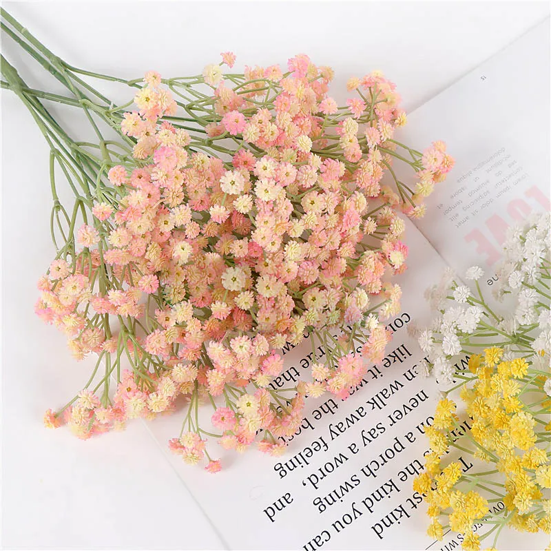 

Artificial Simulation All Over The Sky Star Leek Flower Bouquets of Bubble Wedding Dress Handicrafts Gypsophila Home Decorations