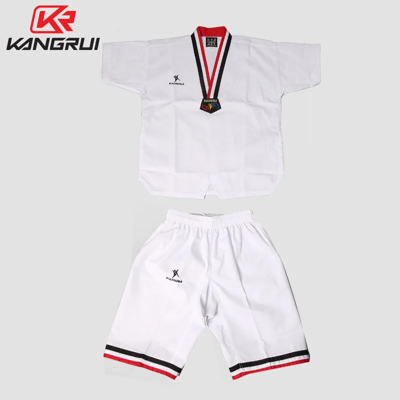Летняя униформа с коротким рукавом 1 м до 2 0 для детей и взрослых Dobok Karate Taekwondo