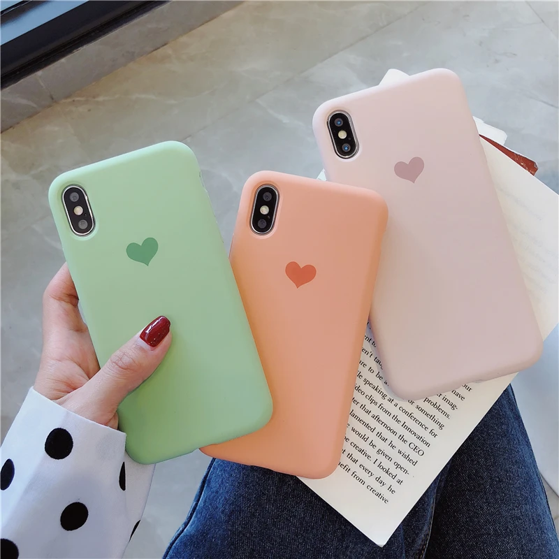 

Shockproof Silicone Case on for iphone XS XR XS Max Luxury Candy Color Soft TPU Cover for iphone 5 5S SE 6 6s 7 8 Plus X Case