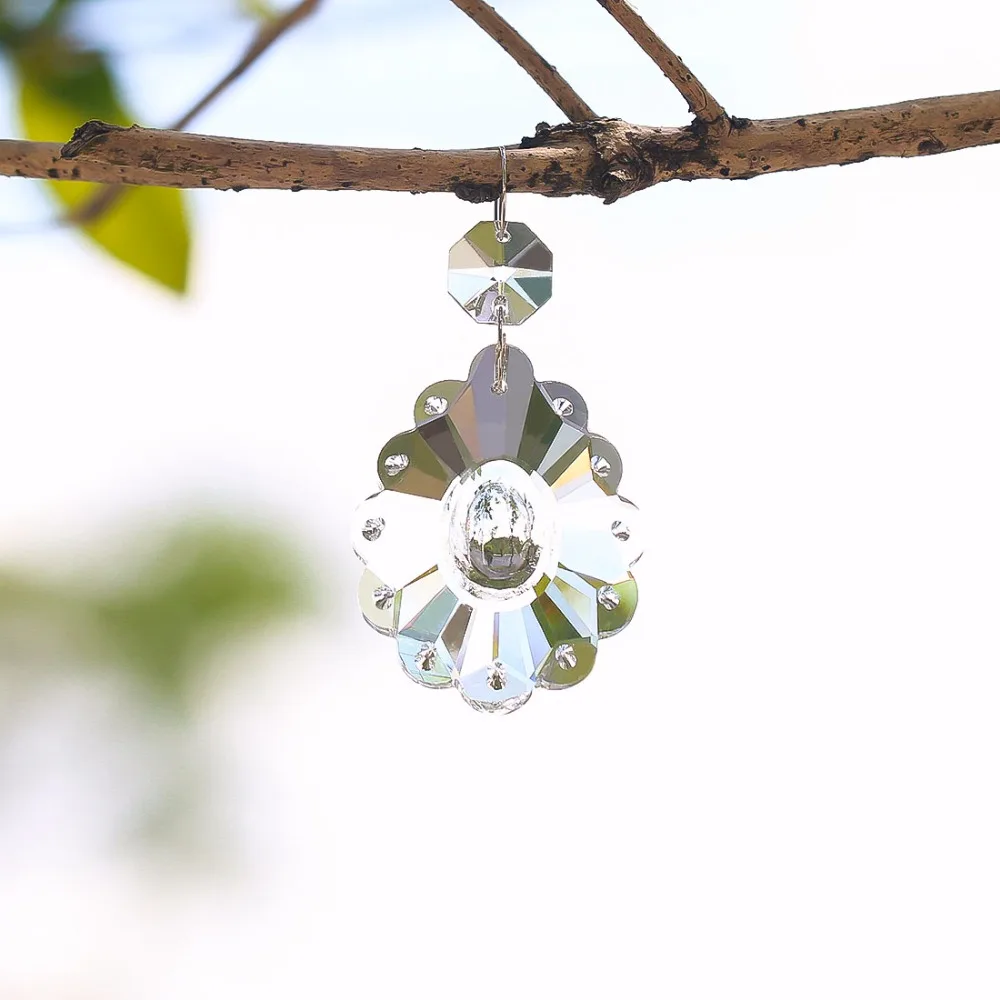 Buy H&D 50mm Crystal Peacock Prisms Chandelier Drop