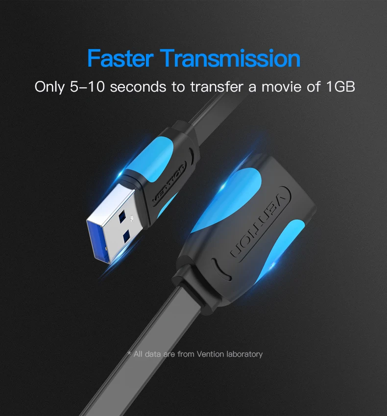 Vention USB2.0 3,0 кабель-удлинитель для мужчин и женщин кабель-удлинитель USB3.0 кабель для передачи данных для ноутбука ПК USB кабель-удлинитель