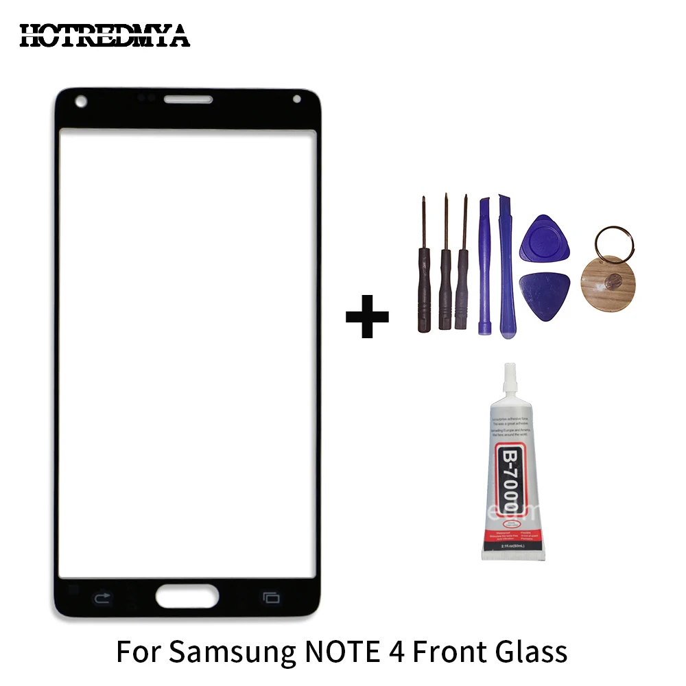 

note4 For Samsung Galaxy Note 4 N910 N910A N910F SM-N910H Touch Screen Front Glass Panel LCD Outer Lens Replacment Parts+tools