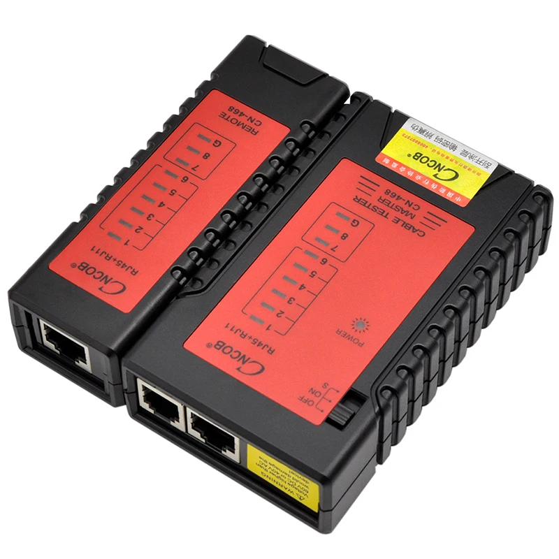 CNCOB Ethernet Cable Tester RJ45 RJ11 RJ12 CAT5E CAT6 LAN Cable Tester Network Test Tools check for UTP/STP network cable