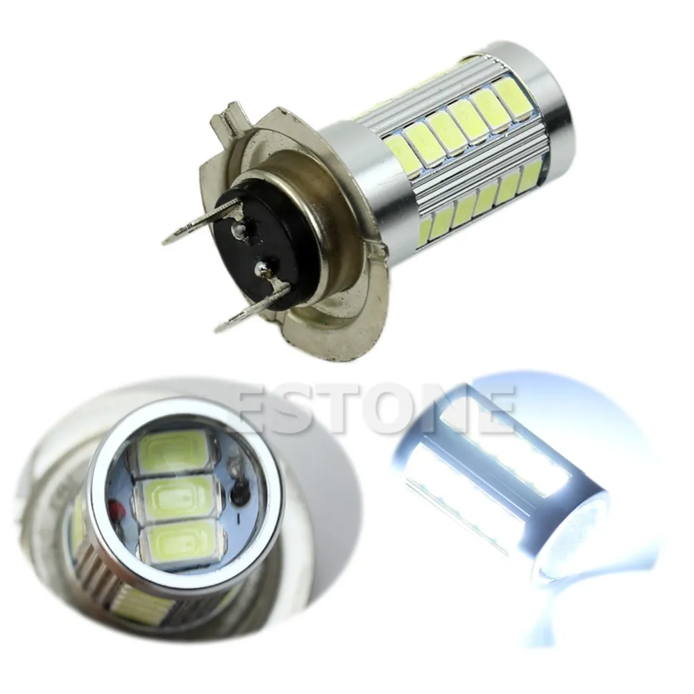 1 шт. H7 супер яркий 12V 5630 SMD 33 светодиодный Авто автомобильная противотуманная фара дальнего света лампы белого цвета