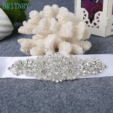 BRITNRY реальные фотографии горный хрусталь пояс роскошный хрустальный пояс атласные кружевные ленты пояс невесты Дешевые платье пояс