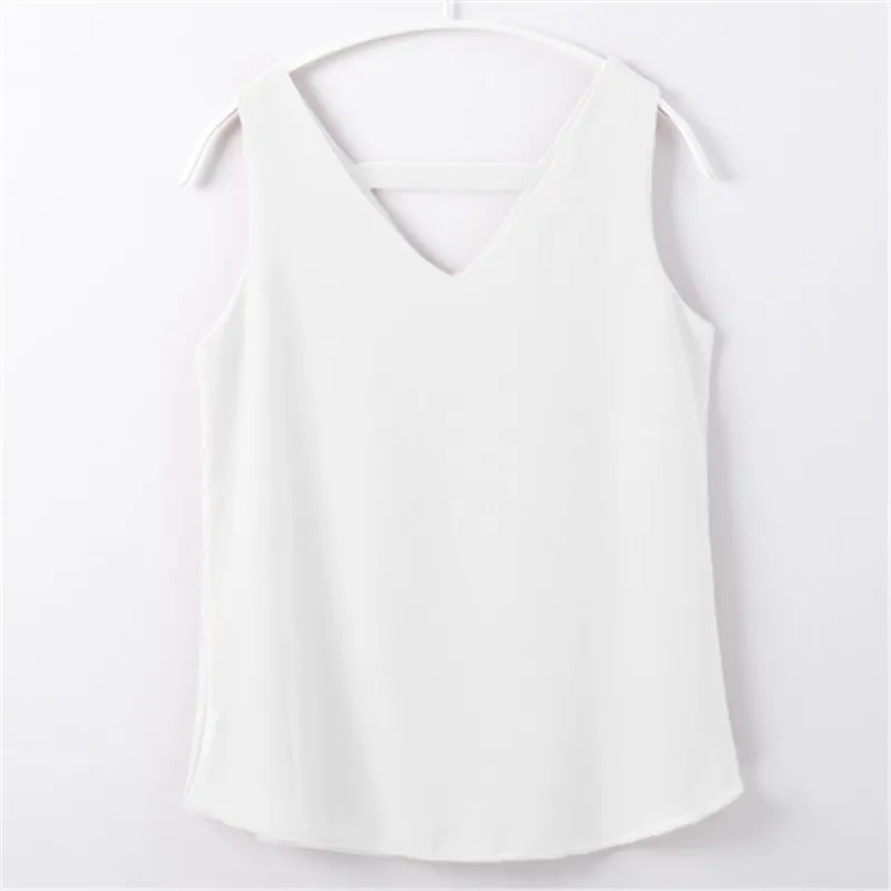 Female Chiffon Women vest Shirts 2019 Summer Casual Top Loose Sleeveless Thin And Light Chiffon Clothes