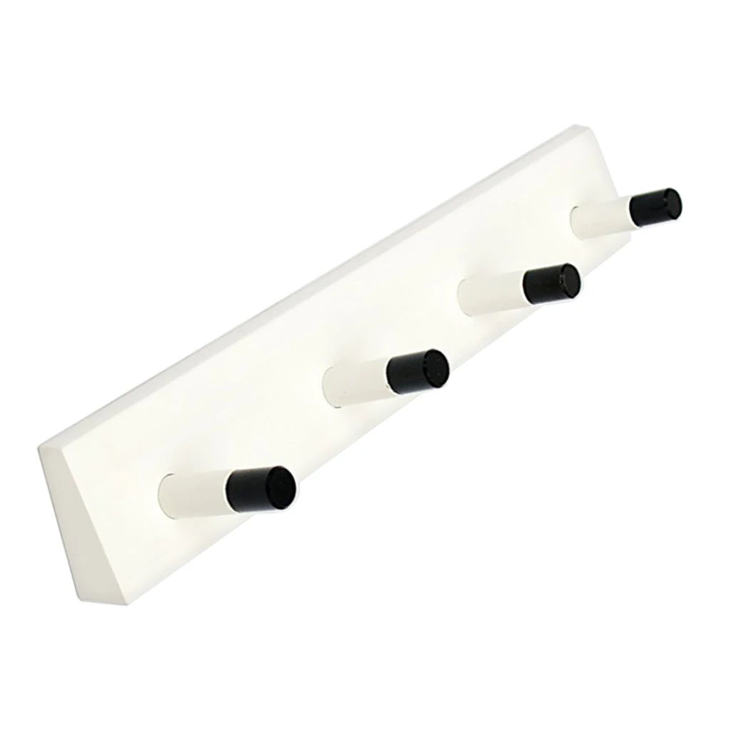 4 Ganchos De Bambu De Montaje En Pared Abrigo Sombrero Ropa Organizador Rack Clave Titular