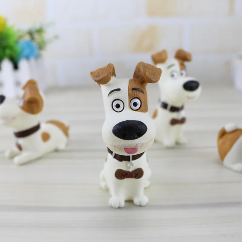 

4Pcs Car Decorations Cute Resin Dog Craft Gift Desktop Decoration Puppet Figurine Car Interior Dashboard Toys Home Decor Gifts