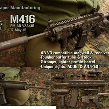 95 см 1:1 HK416 M416 Бумажная модель Штурмовая винтовка пистолет игра-головоломка подарок для мальчиков и девочек