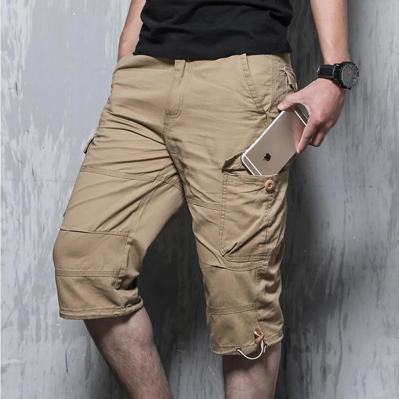 

2018 Hot Summer Men's Army Cargo Work Casual Bermuda Men Shorts Fashion Overall military Trousers Plus size M-5XL