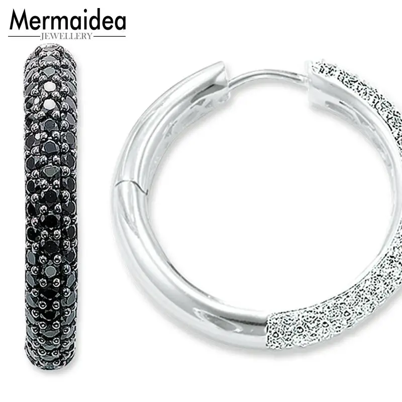 

Hinged Hoop Creole Pave Earring Fashion Good Jewerly For Women 2019 Brand New Gift 925 Sterling Silver