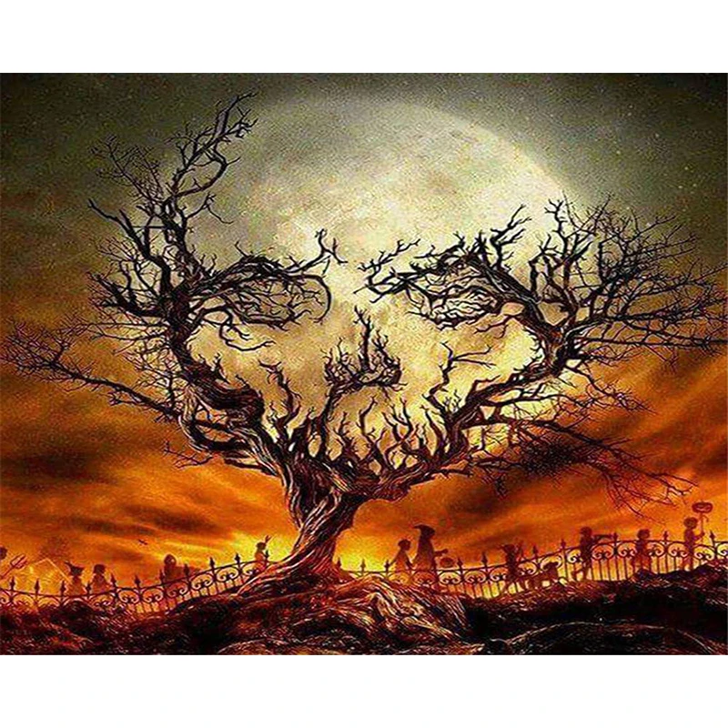 

Painting By Numbers DIY Dropshipping 50x65 60x75cm Fantasy image illusion Scenery Canvas Wedding Decoration Art picture Gift