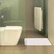 50*80 см Прямоугольный мягкой шенили Ванная комната ковер водонепроницаемые женские ботинки на нескользящей абсорбент лохматый коврик для душа коврик для ванной туалет ковер бежевый