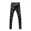 New Arrived Personality Male Leather Pants Male Slim Leather Pants Men's Clothing PU Pants Male ► Photo 1/2