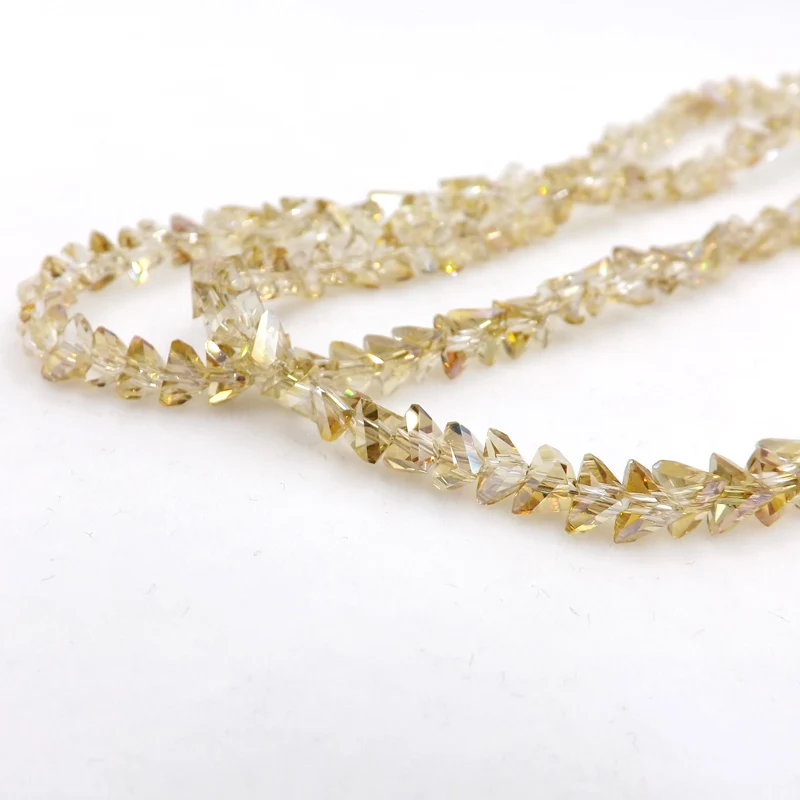 New 6mm 100pcs Glass crystal Triangle beads Loose Special beads