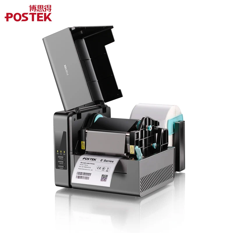 Postek E200 طابعة باركود الحرارية/الحرارية نقل طابعة باركود مجوهرات التسمية/التسمية/اللوجستية تسمية طابعة