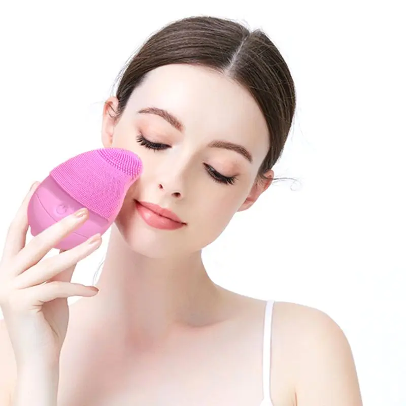 

1P Mini Mango Electric Silicone Face Cleansing Brush Disposable non-rechargeable Electric Facial Cleanser Waterproof Ultrasonic