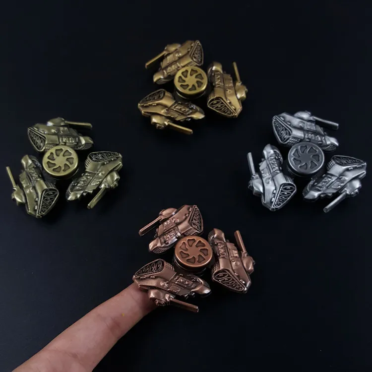 

2017 tri spinner Classical 99 Tank Steel bearing Zinc Alloy Fidget Spinner Hand Finger Toy Metal Handspinner Christmas Gift kids