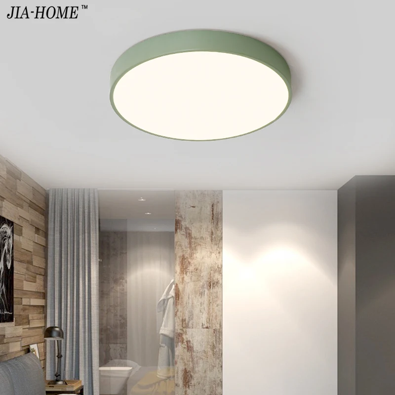 

Ceiling Lights For Living Room Bedroom pink green yellow color in round shape Lighting Ceiling Lamp Fixture corridor Home Decor