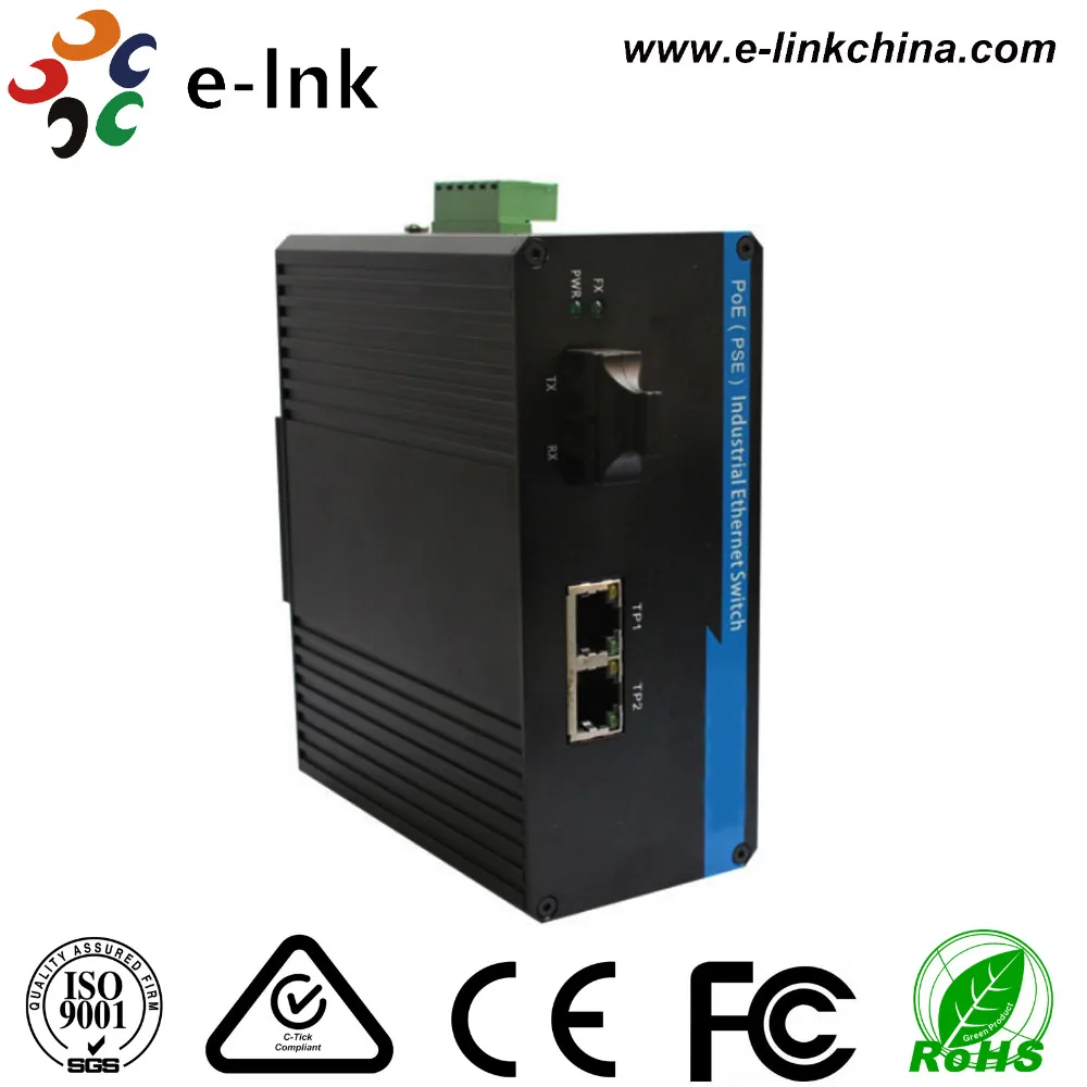 

10/100/1000Mbps 1 FX + 2TX POE+ power: 25.5W, SM Dual Fiber, 20KM, Industrial PoE Media Converter