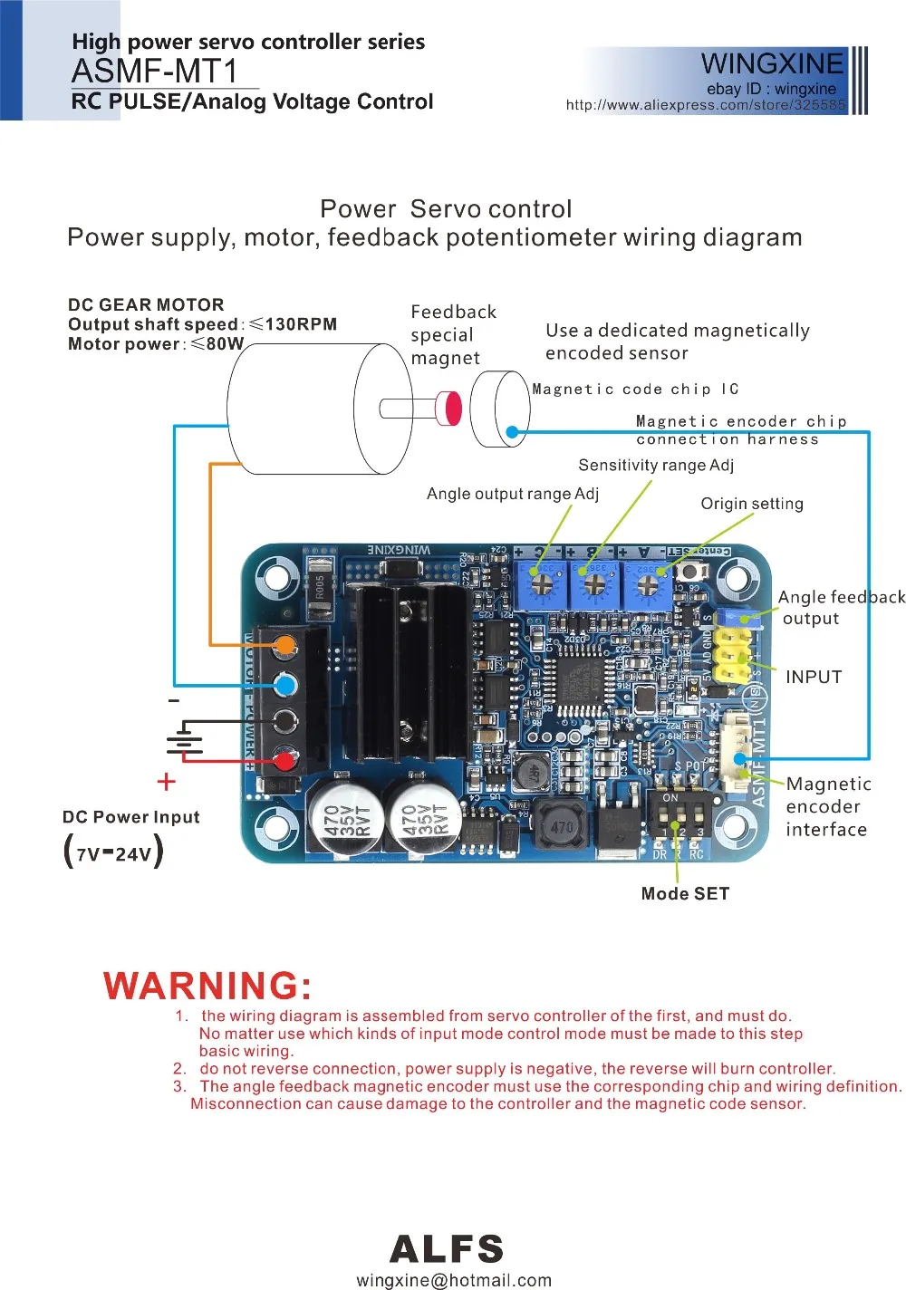Canal de Codificação Frete Grátis Magnética-alto Torque Servo Controlador Diy - 5 V-24 v 10a 500n. m Asmf-mt1 3 Frete grátis