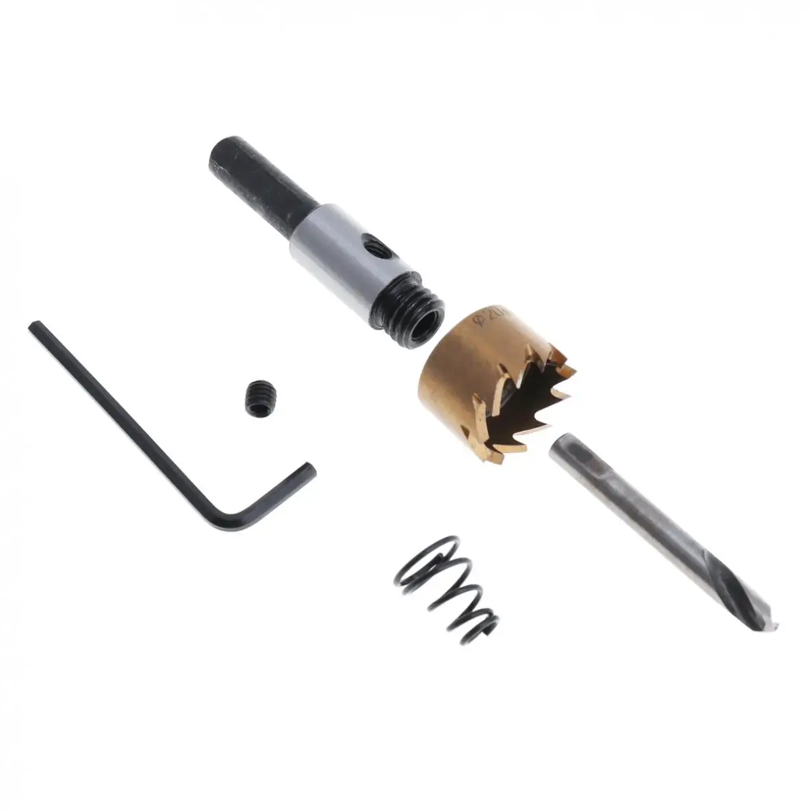 TORO 5pcs Hole Saw HSS Drill Bit Drilling Hole Cut Tool with 16/18.5/20/25/30mm Hole Saw Cutter for Installing Locks Door Knobs