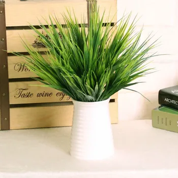 

Home Decor Artificial Grass Green Imitation Leaves Plant for Home Wedding Decoration Arrangement
