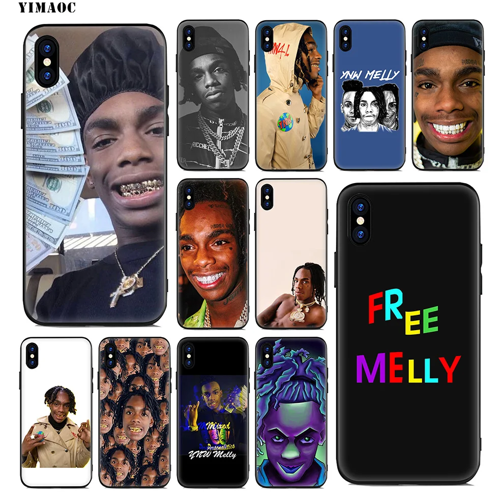 

YIMAOC YNW Melly Rap Soft Silicone Case for iPhone 11 Pro Xr Xs Max X or 10 8 7 6 6S Plus 5 5S SE