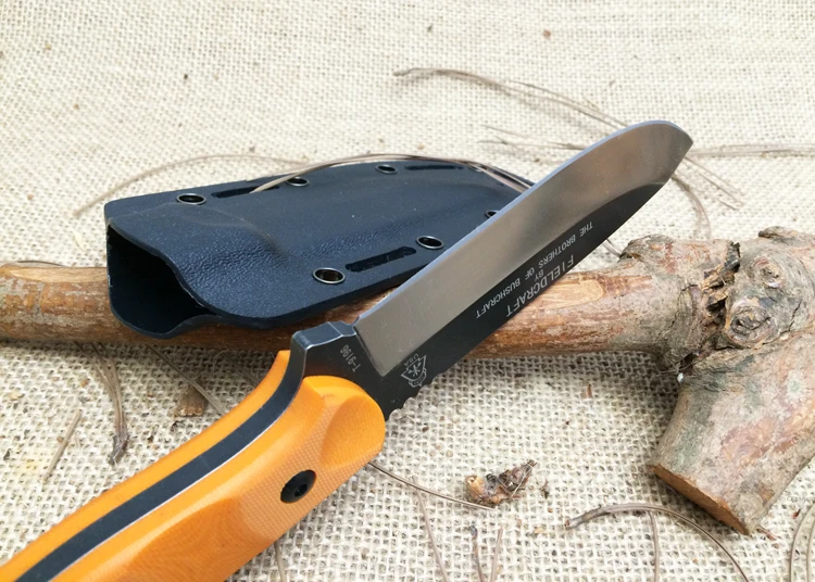 NEW! TOPS Brothers of Bushcraft Fieldcraft Hunting Fixed Knife,9Cr18Mov Blade G10 Handle Camping Knife.