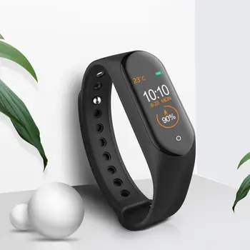 

Hot Sale M4 Color Screen Heart Rate Sleep Monitor Sports Smart Bracelet for iOS Android