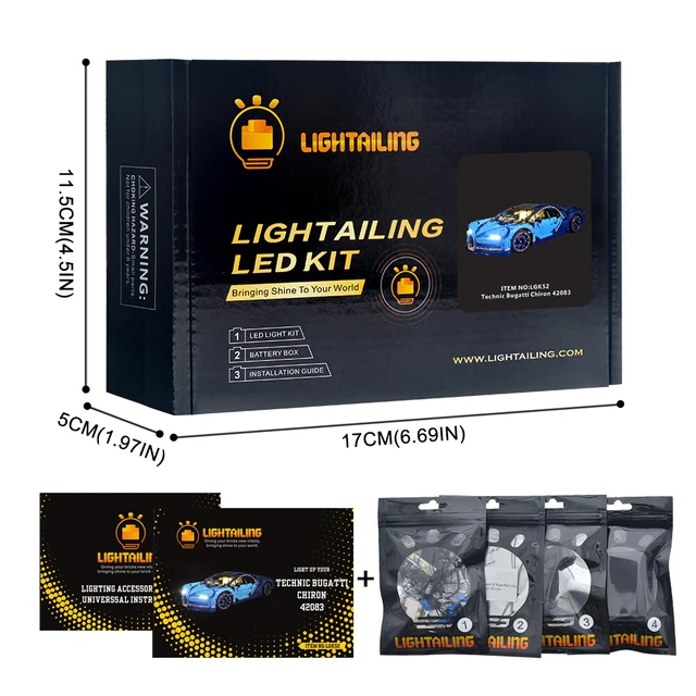 LIGHTAILING LED Light Kit For 42083 Compatible With 20086 ï¼Œ (NO CAR MODEL SET)