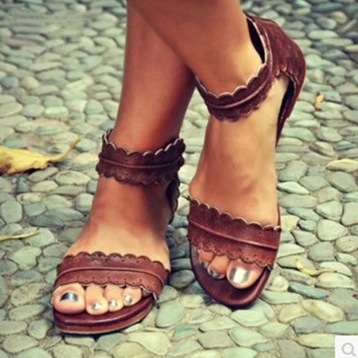 comprar Mulheres Sandálias Retro Flats Sandálias Para As Mulheres Sapatos de Verão 2018 Novas Mulheres Dedo Aberto Praia Sapatos Femininos Sandalias Casuais Zip