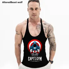 Бренд Для мужчин топы на бретельках Хлопок Фитнес Для мужчин Бодибилдинг топы на бретельках Для мужчин хлопковый жилет без рукавов тренировки стрингер Синглетный майка