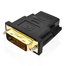 DVI-D 24+1 to HDMI Adapter Connector Dual Link Plug Male to Female HDMI to DVI Cable Converter 1080P for HDTV Projector Monitor 2 in 1 hdmi male to dvi female hdmi female to dvi male adapter black golden