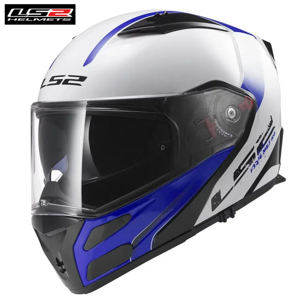 

LS2 Metro Motorcycle Helmet Flip Up Modular Full Face Capacete Casque Casco Moto Open Helmets Helm Kask Touring Harley Chopper