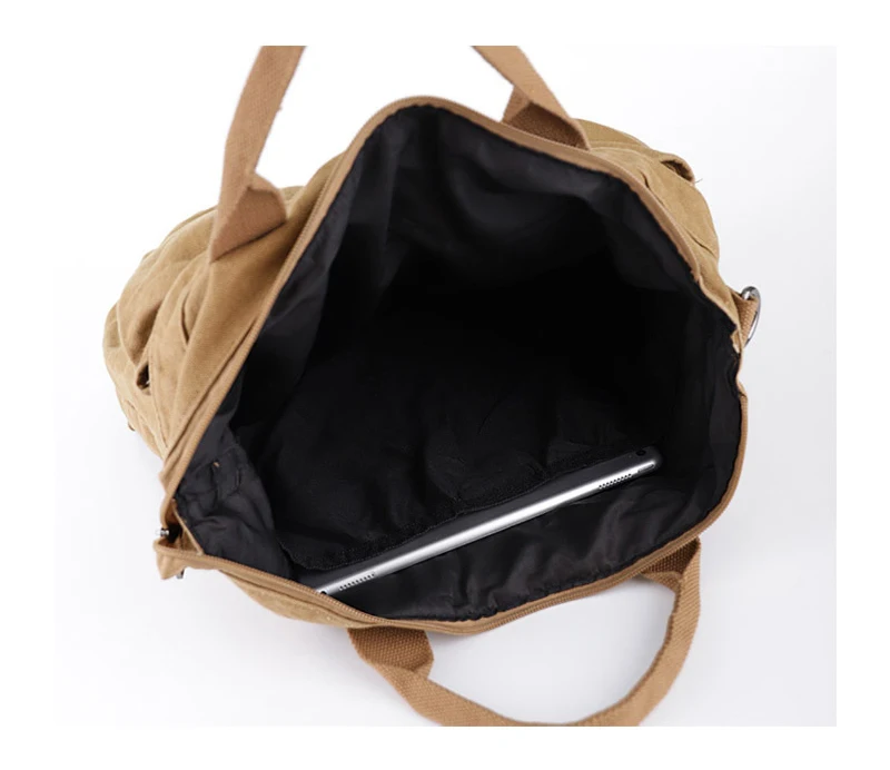 Bolsa de Livro de Lona Bolsa de Ombro para as Mulheres Bolsas de Compras Multifuncional Grande Capacidade Mochila Designer Sac Principal Femme 15 Saco de livro de lona multifuncional grande