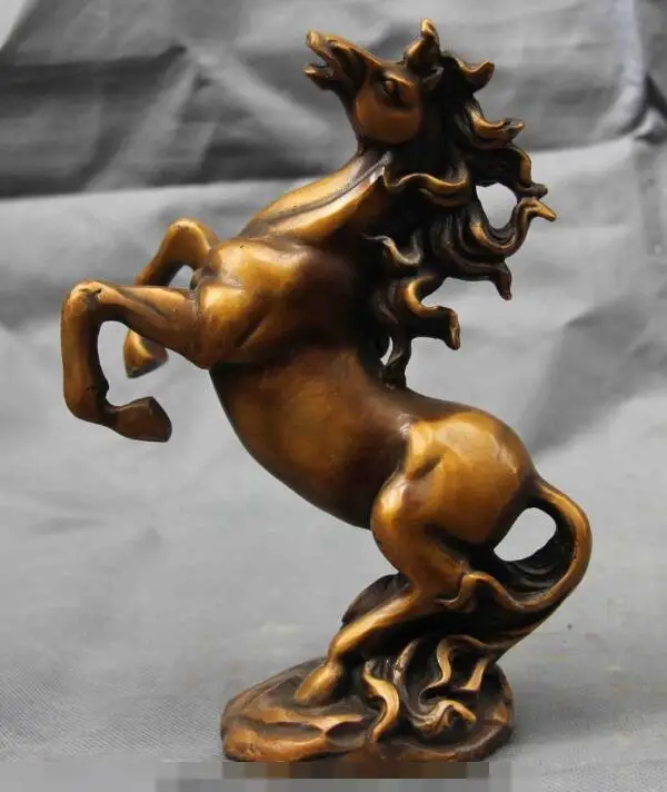 

S02463 8 Chinese Classical Copper Bronze Feng Shui Lucky War Horse War Horse Art Statue B0403