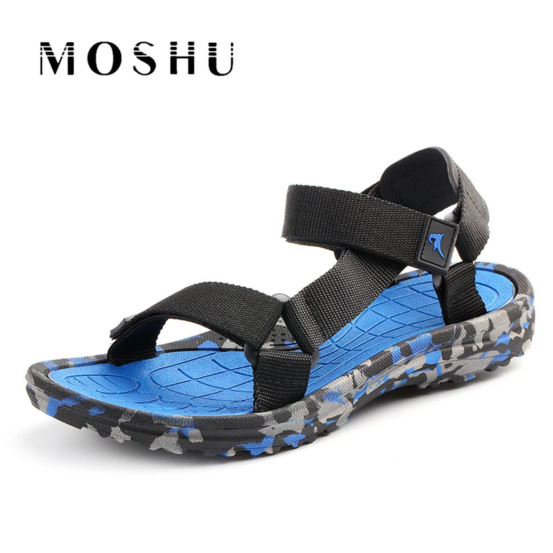 Summer Men Sandals flat Upstream Shoes Male Camouflage Casual Beach Shoes Walking Flip Flops Gladiator Sandals 
