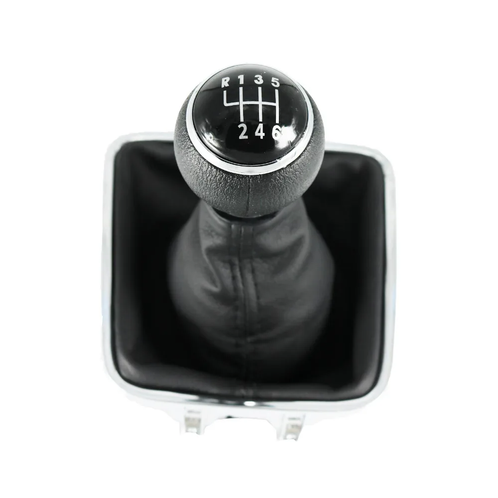 

New 6 Speed Car Gear Shift Knob With Black Boot For Volkswagen Sharan 2011 2012 2013 2014 2015