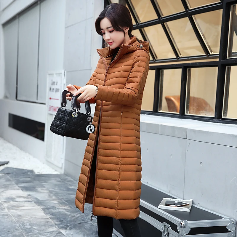 2019 Autumn Winter Women Jacket With Hooded Women Coat Plus Size Thin Cotton Padded Jacket Women's Warm Long Parka Winter Coat
