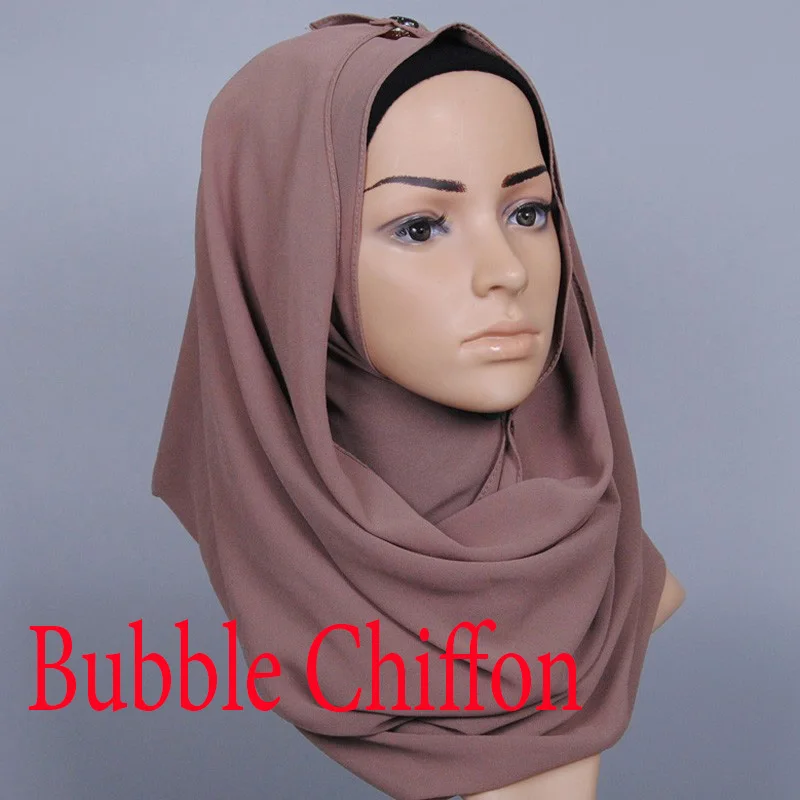 New Color Muslim Hijab Islamic Women Hijab Muslim Hijab Jersey Scarf Hijabs Bubble Chiffon