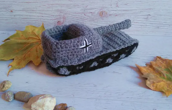  Crochet Tank Slippers baby Tank Slippers Boyfriend Gifts Valentines day Gift Tank Shoes