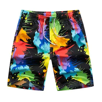 

Yfashion Mens Swimming Shorts Summer Quick Dry Casual Beach Pants Men Large Size Shorts Loose Beachwear