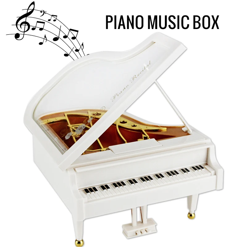 

Music Box Christmas Beautiful Plastic Piano Home Decoration Creative