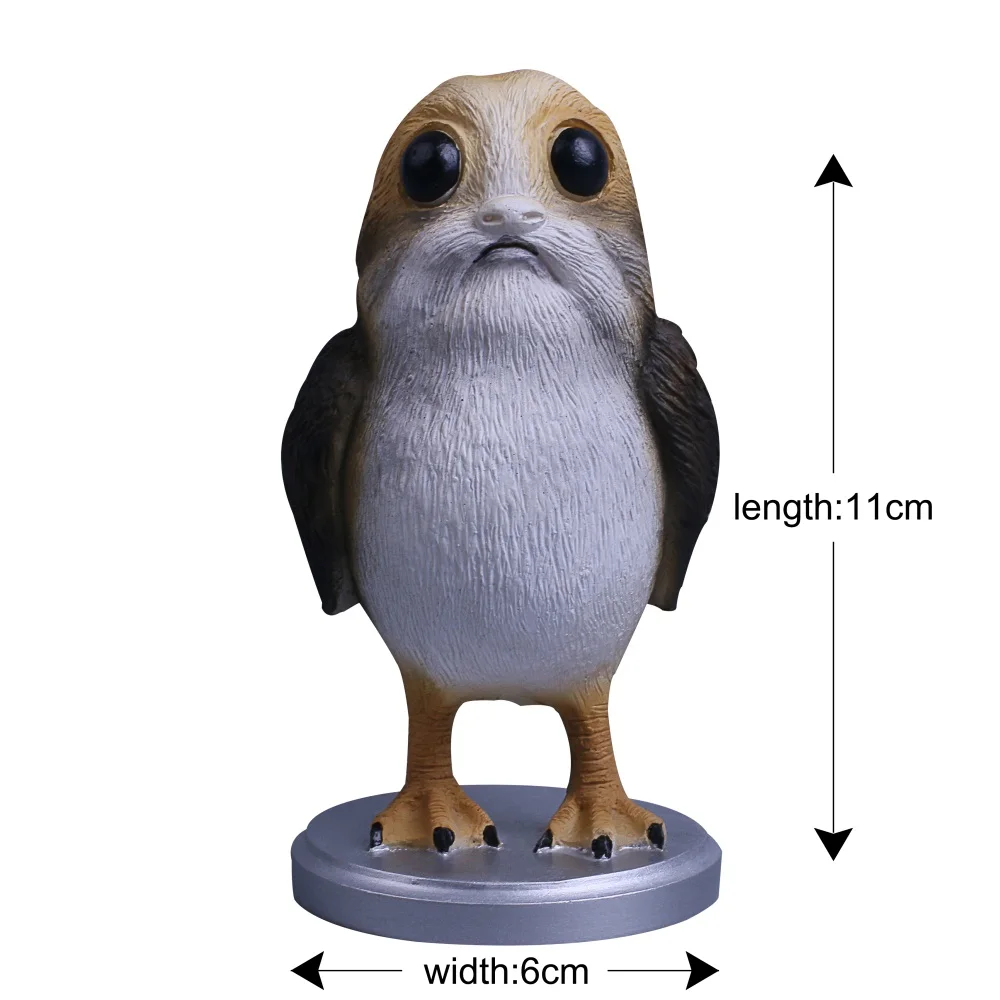Star Wars The Last Jedi Porg Action Figure Cosplay Porg Toy Doll Christmas Gift Resin (2)