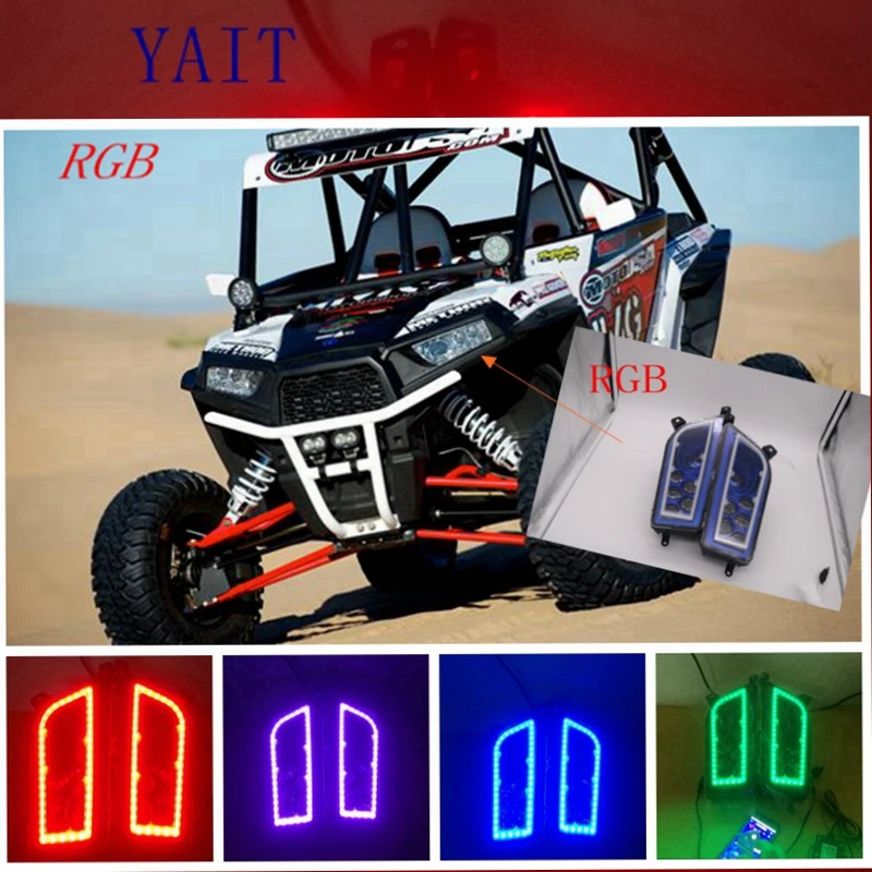 1 пара для Polaris RZR XP 1000 2013 2017 ORACLE Plasma Halo комплект фар RGB L.E.D HALO Кольцо.|headlight kit|rzr xp 1000rzr