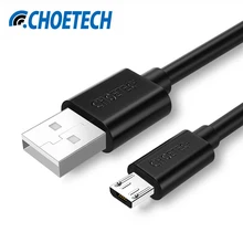 [Original Micro USB Cable]CHOETECH 5V 2.4A Micro USB 2.0 Fast Charging Data Cable 1M 0.5M for Mobile Phone and Tablets-Black