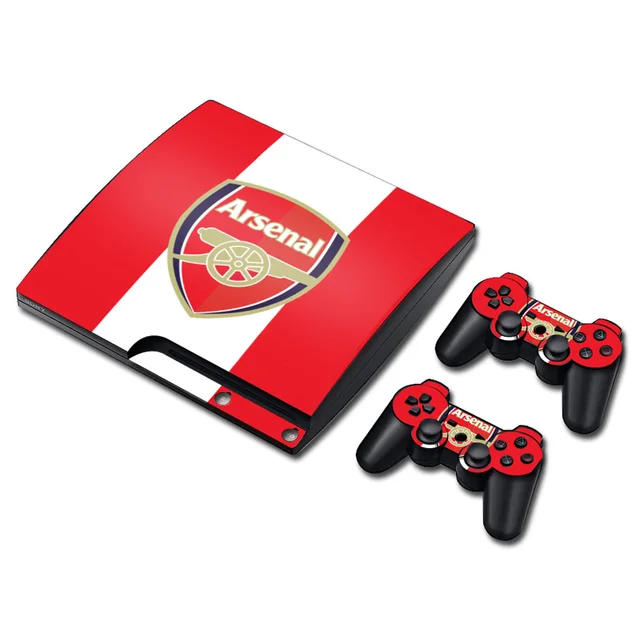 Special Price Arsenal Football Team Skin Sticker Decal for PS3 Slim PlayStation 3 Console and Controllers For PS3 Skins Sticker Vinyl